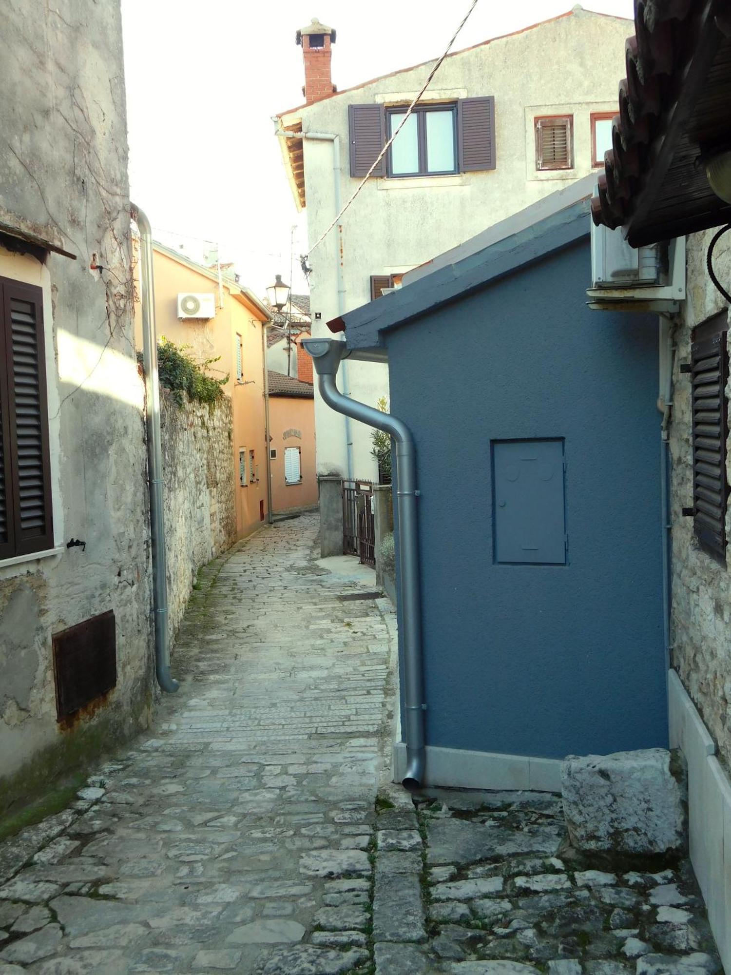 Bezauberndes Steinhaus Mit Garten In Der Altstadt Von 로비니 외부 사진